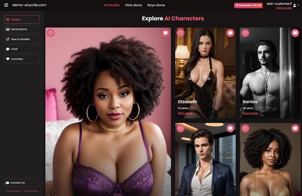 virtual influencer with scrile AI